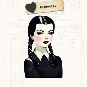 Wednesday Addams PNG Image/Wednesday Clip Art No 3
