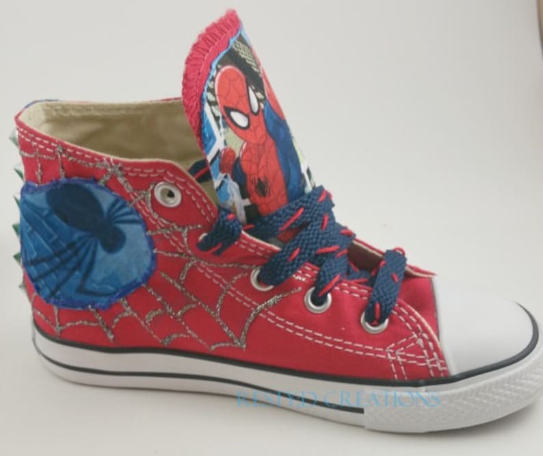 Customized Spiderman Converse Shoes/ Customized Etsy