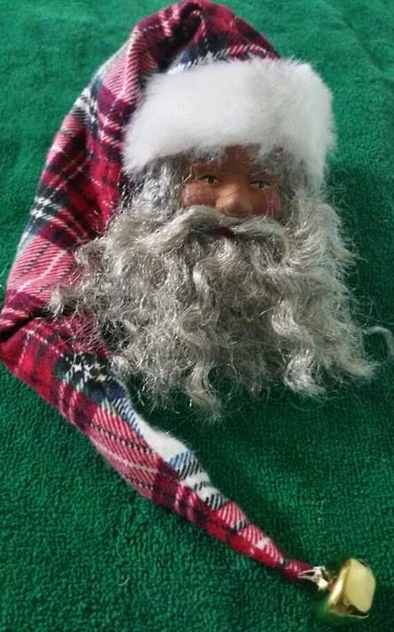 African American Santa Ornament Black Santa Ornament Black Etsy
