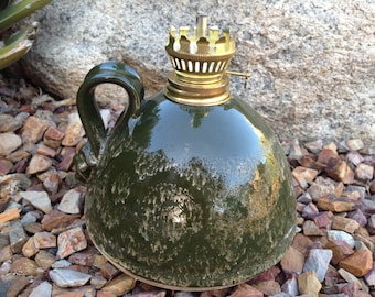 Stoneware Oil Lamp, Kerosene Lamp, Pottery Lamp, Vase, Pottery Oil Lamp, Mosquito Oil Lamp, Citronella Oil Lamp, Handmade Oil Lamp, Oil Lamp