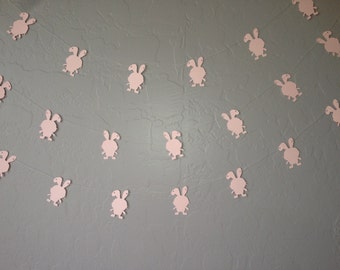 Easter Bunny Garland/ Banner, Baby Shower Garland, Bunny Garland, Pink Bunny, Bunny Garland