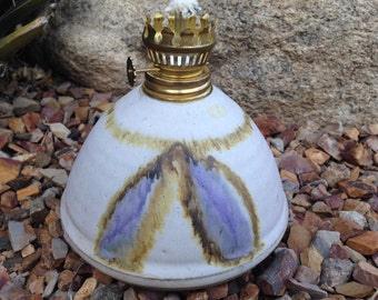 Stoneware Oil Lamp, Kerosene Lamp, Pottery Lamp, Vase, Pottery Oil Lamp, Outdoor Oil Lamp, Native American Oil Lamp
