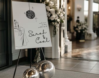 SOIREE Sketched Wedding Welcome Sign | Illustrated Wedding Stationery (Digital Download)