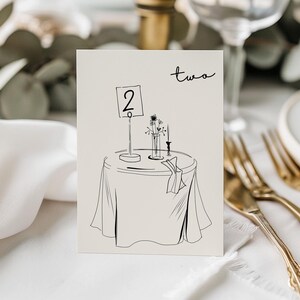 NÚMEROS DE MESA PARA SAUDAÇÃO | Download instantâneo de cartões de mesa ilustrados | número de mesa editável | papelaria de mesa para impressão | decoração de mesa de casamento