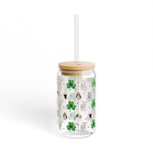 Irish Pattern Sipper Glass