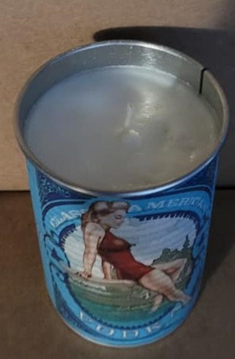 Soy Candle Leather Scent Deep Eddy Vodka Container