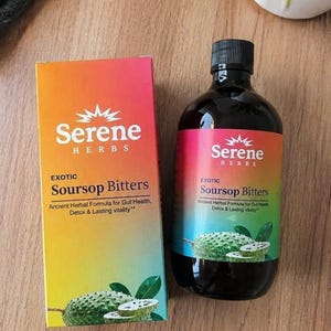 Serene Herbs Exotic Soursop Bitters Syrup, 100% Natural Organic, 16oz, Brand New sealed