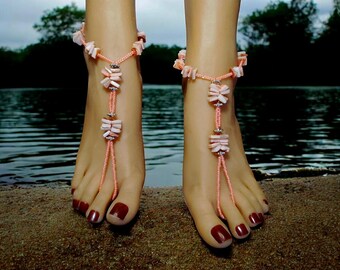 Grapefruit Barefoot Sandals