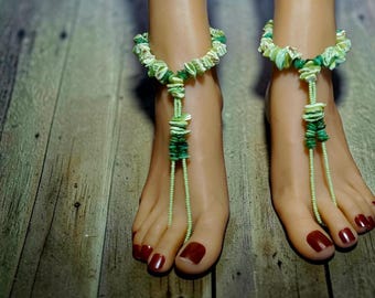 Garden Green Barefoot Sandals