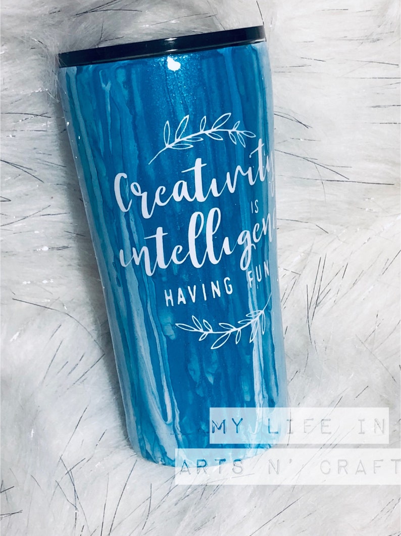 Custom Paint Pour Tumbler Etsy