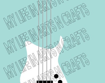 Bass Guitar Svg file for Tumblers