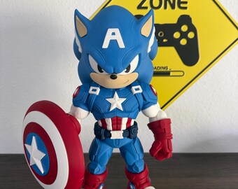 Sonic version capitán América
