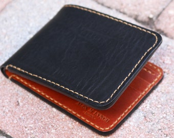 Hand Stitched Leather mens wallet - Veg tanned Leather - HORWEEN leather + Buttero from Conceria Walpier - 010214