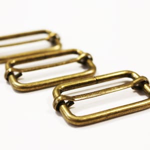 10 pieces 1 1/2 antique brass heavy duty Adjustable Slide Buckle bulk hardware wholesale 0020 image 1