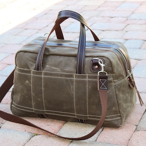 sac week-end en toile cirée - sac polochon - sac de nuit - unisexe - MADE in USA - 010286