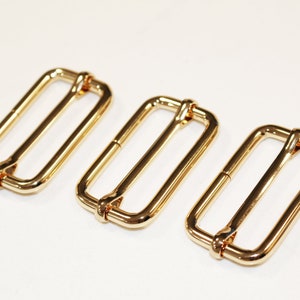 10 Pieces 1 1/2 gold slider heavy duty Adjustable Slide Buckle bulk hardware wholesale 0020 image 2