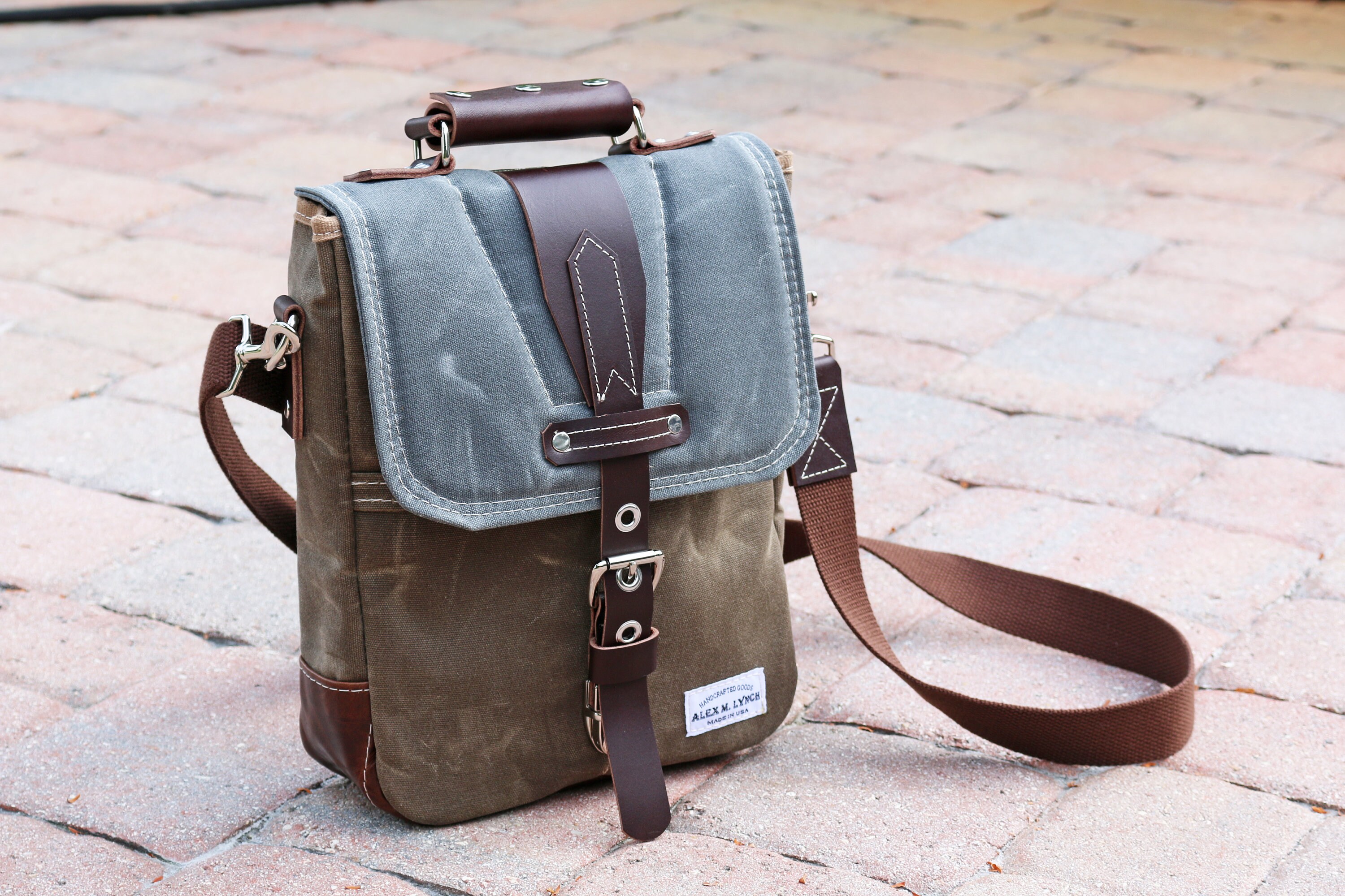 vertical messenger bag canvas