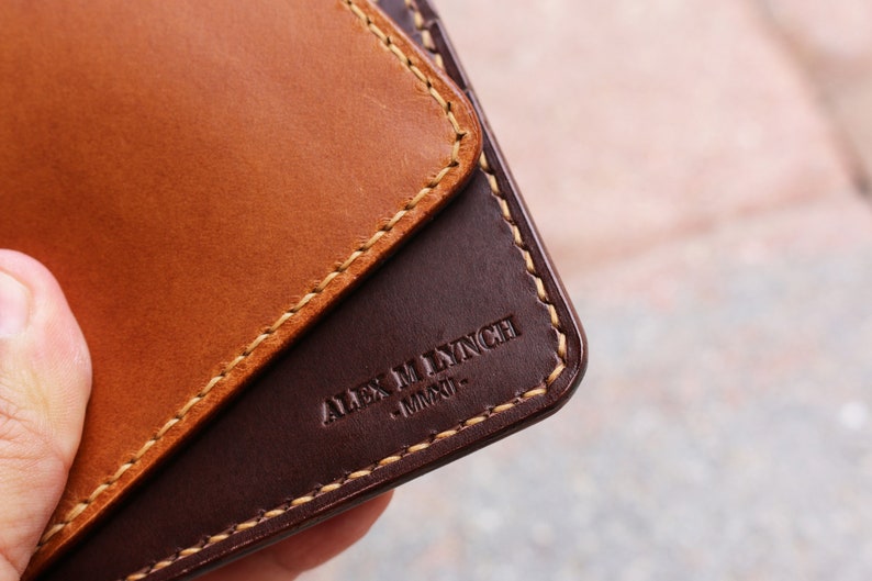 Cartera para hombre de cuero cosido a mano - Cuero curtido vegetal - Buttero de Conceria Walpier - 010245 imagen 2