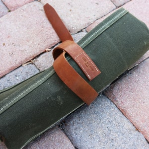 Waxed Canvas knife roll Gift for chef Organizer for tools tool organizer 010293 image 7