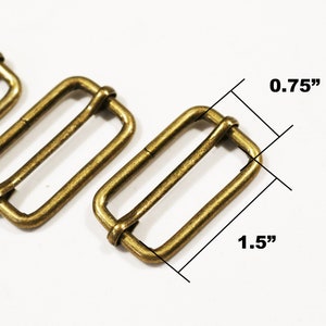 10 pieces 1 1/2 antique brass heavy duty Adjustable Slide Buckle bulk hardware wholesale 0020 image 3