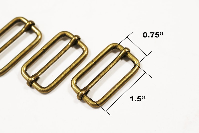 10 pieces 1 1/2 antique brass heavy duty Adjustable Slide Buckle bulk hardware wholesale 0020 image 3