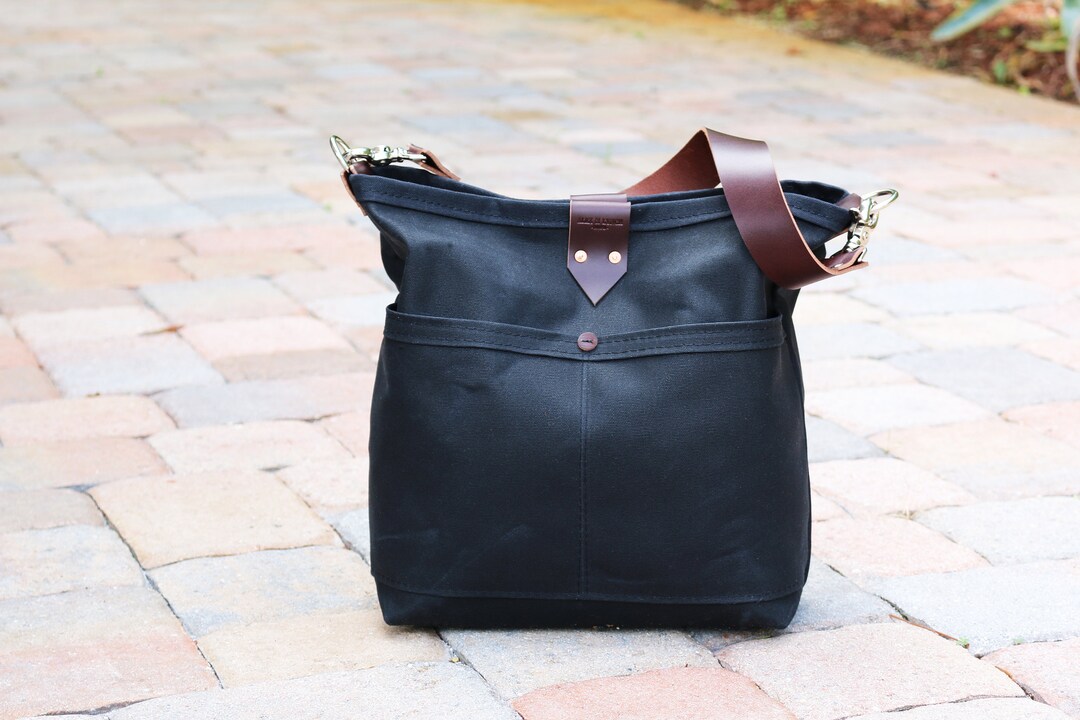 Waxed Canvas Hobo Bag Bucket Bag Casual Tote Bag Hobo Tote 010251 Etsy