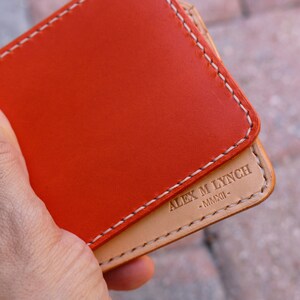 Cartera para hombre de cuero cosido a mano - Cuero curtido vegetal - Buttero de Conceria Walpier - 010256