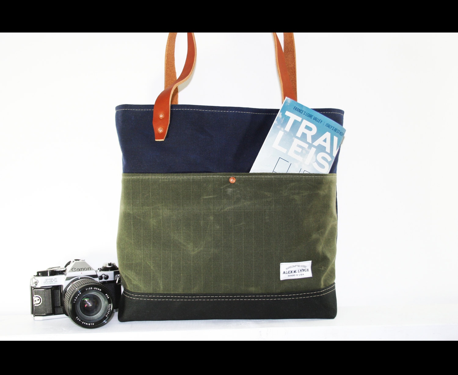 Waxed heavy canvas tote bag made in USA EXPLORER BAG 103 Etsy