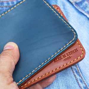 Cartera para hombre de cuero cosido a mano - Cuero curtido vegetal - Buttero de Conceria Walpier - 010216 imagen 1