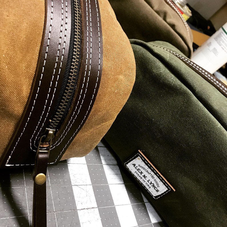 Unisex Zippered Heavy Canvas Dopp Kit 010213 Made in USA Etsy