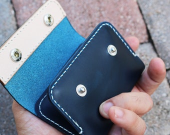 Cartera pequeña con cierre a presión BUTTERO LEATHER - envío gratis a EE. UU. - 010206