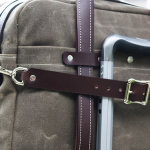 Luggage leather attachment for bags adjustable SOLID BRASS 010150 image 2