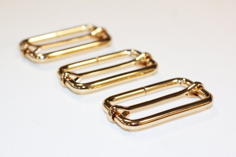 10 Pieces 1 1/2 gold slider heavy duty Adjustable Slide Buckle bulk hardware wholesale 0020 image 1