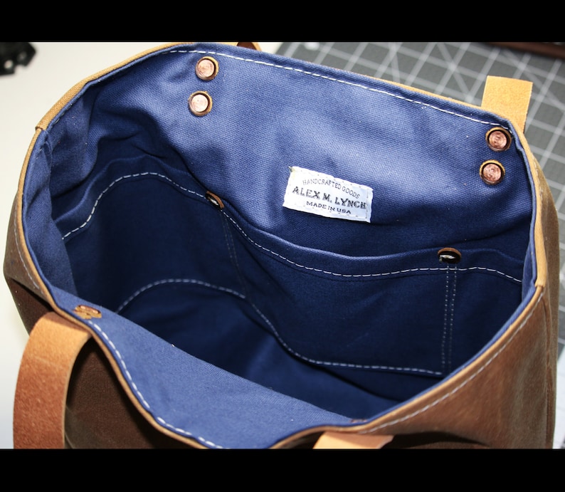 Waxed Heavy Canvas Tote Bag Made in USA UTILITY TOTE Etsy