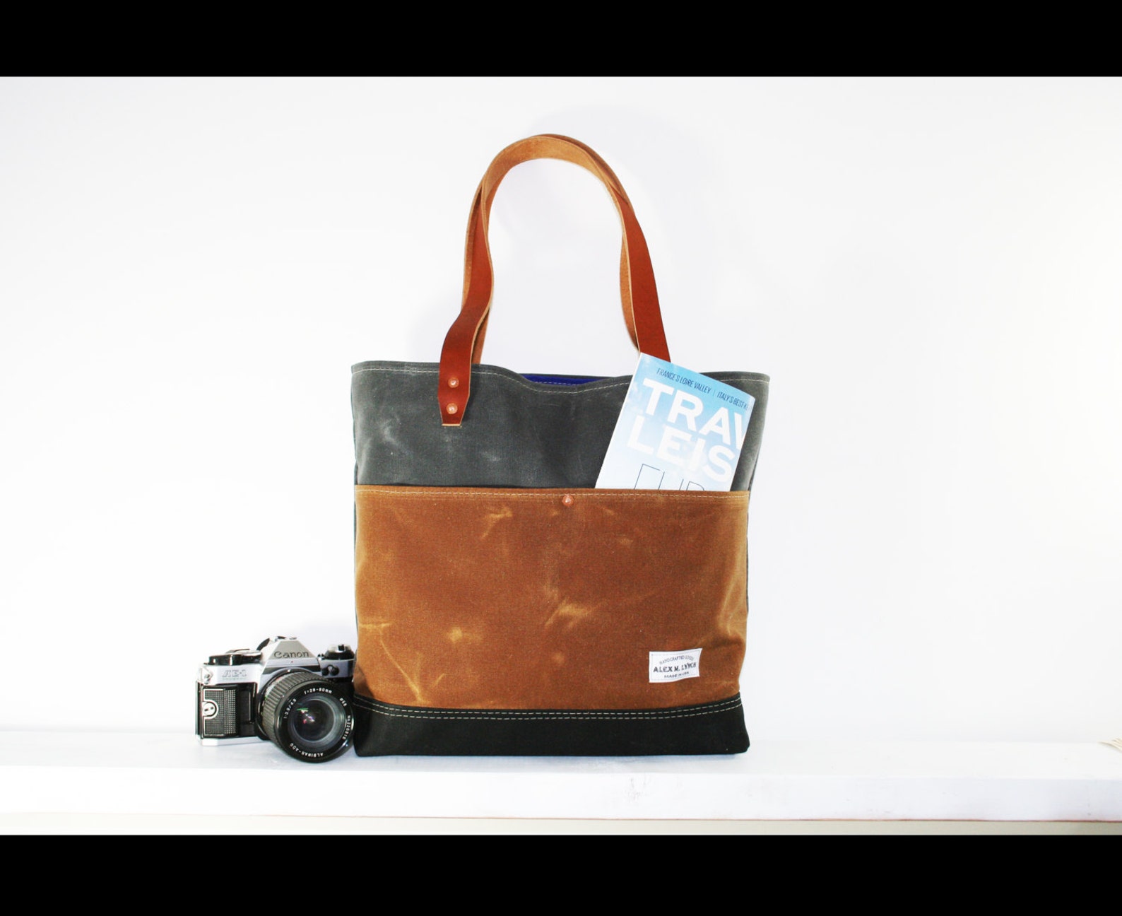 Waxed Heavy Canvas Tote Bag Made in USA EXPLORER BAG 101 Etsy
