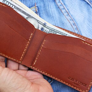 Cartera para hombre de cuero cosido a mano - Cuero curtido vegetal - Buttero de Conceria Walpier - 010216 imagen 3