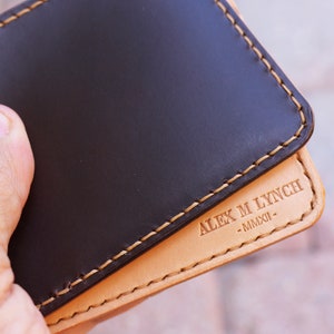Cartera para hombre de cuero cosido a mano - Cuero curtido vegetal - Buttero de Conceria Walpier - 010255