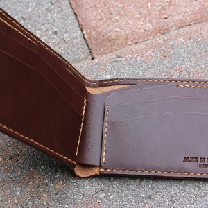 Cartera para hombre de cuero cosido a mano - Cuero curtido vegetal - Buttero de Conceria Walpier - 010245 imagen 3