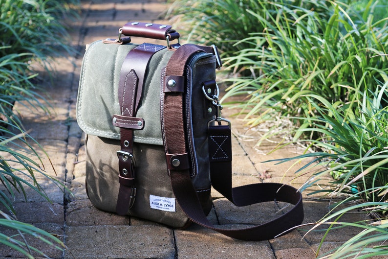 vertical messenger bag canvas