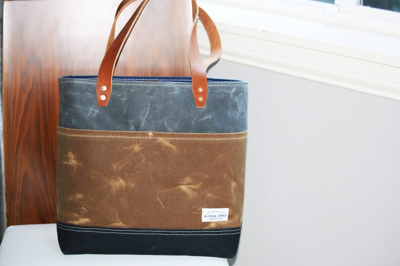 Waxed Heavy Canvas Tote Bag Made in USA EXPLORER BAG 101 Etsy