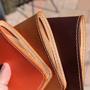 Cartera para hombre de cuero cosido a mano - Cuero curtido vegetal - Buttero de Conceria Walpier - 010254 imagen 6