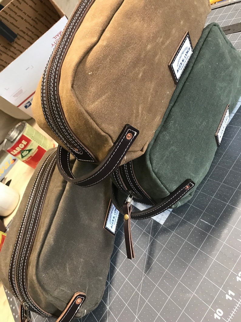 Unisex Zippered Heavy Canvas Dopp Kit 010213 Made in USA Etsy
