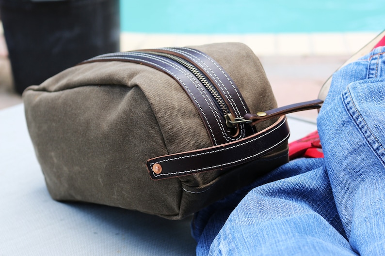 Unisex Zippered Heavy Canvas Dopp Kit 010213 Made in USA Etsy