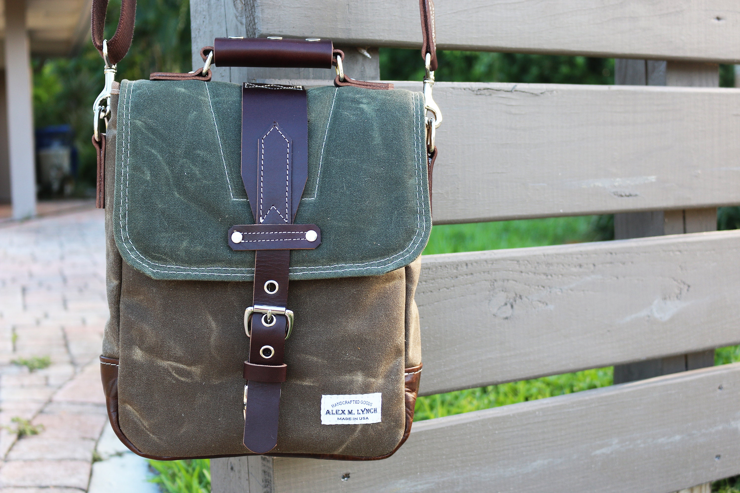 vertical messenger bag canvas
