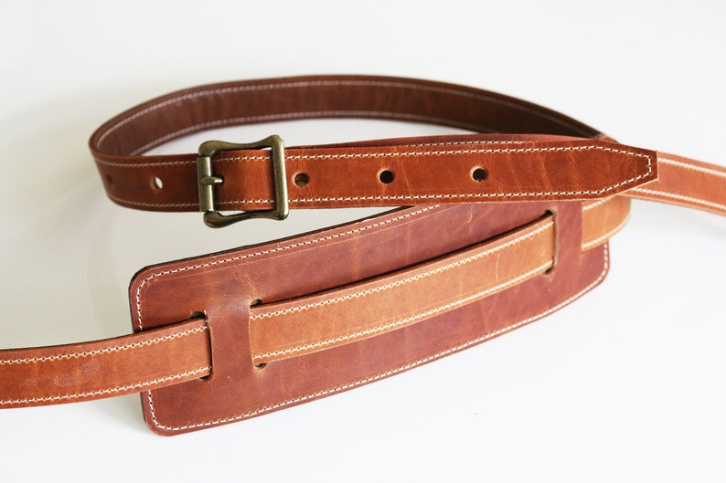 Horween Dublin Leather Adjustable Leather Shoulder Strap | Etsy