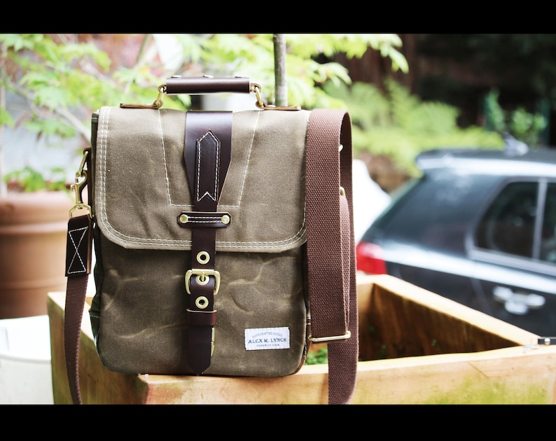 vertical messenger bag canvas
