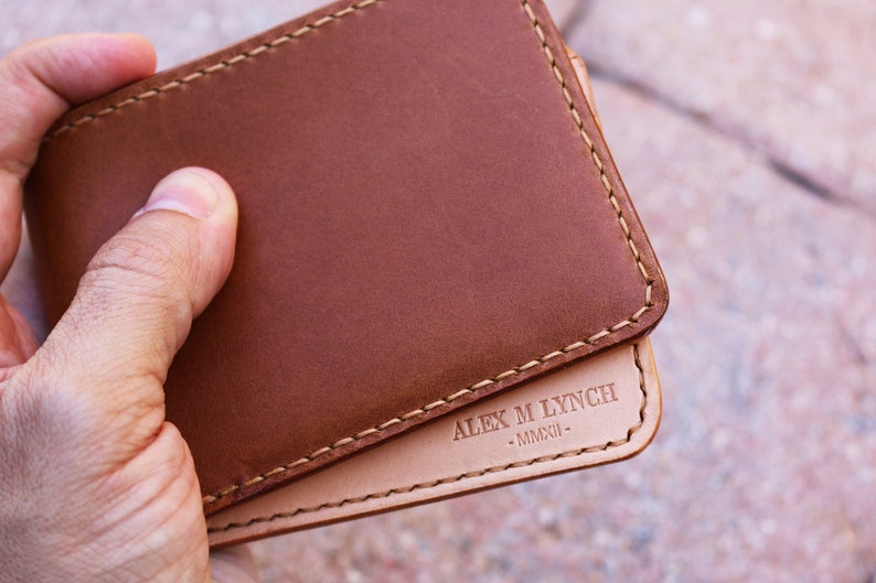 Cartera para hombre de cuero cosido a mano - Cuero curtido vegetal - Buttero de Conceria Walpier - 010254 imagen 9