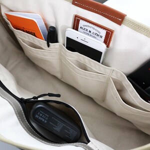 Waxed Canvas Messenger bag - laptop bag handmade by Alex M Lynch - 010094 image 10