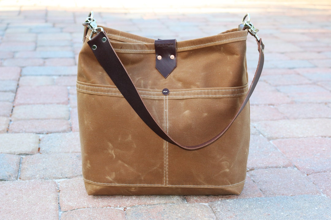 Waxed Canvas Hobo Bag Bucket Bag Casual Tote Bag Hobo Tote 010251 Etsy