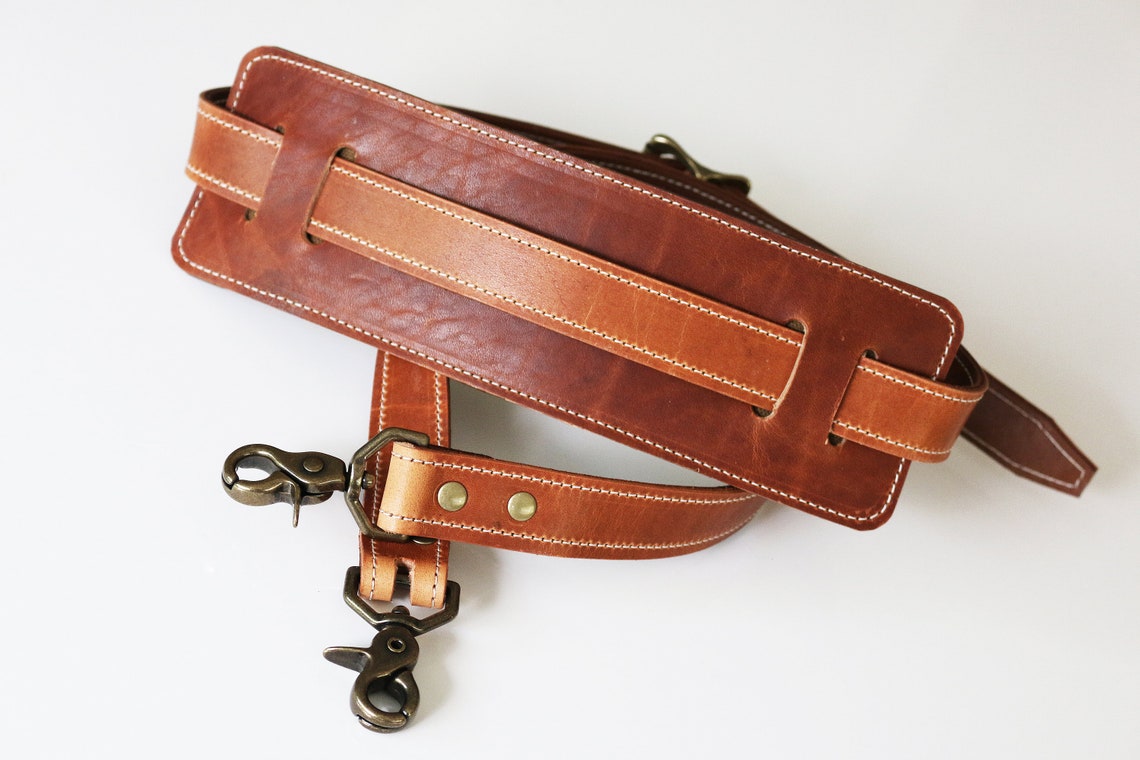 Horween Dublin Leather Adjustable Leather Shoulder Strap Etsy